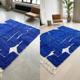 Moroccan rug, blue, 150/250cm