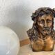 Lampe  bronze Christ signé L. Artaux