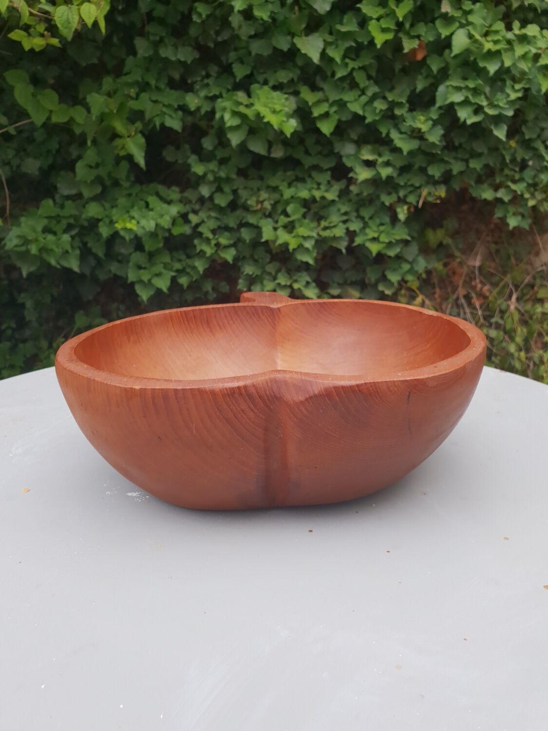 Vintage teak fruit cup