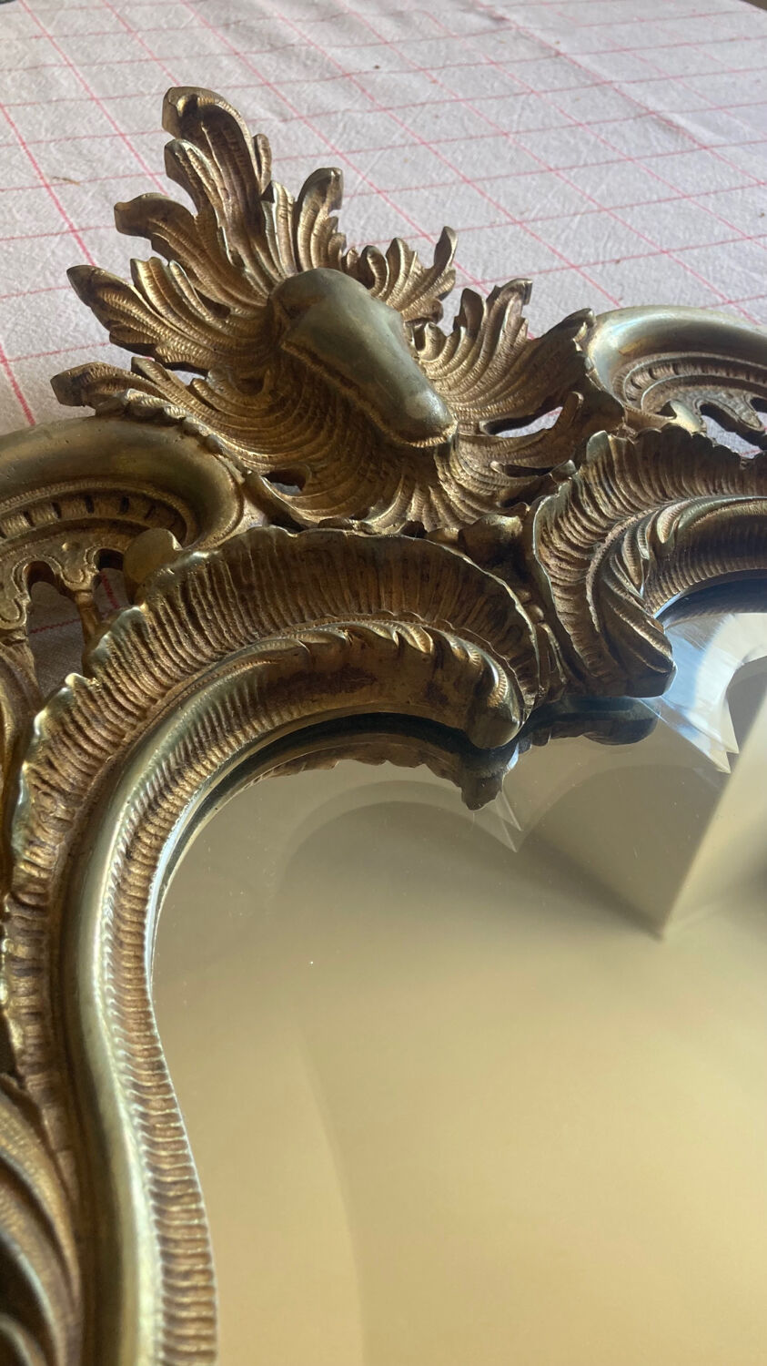 Gilded bronze mirror