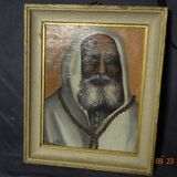 Tableau personnage africain signé Léon Salles