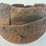 Spherical terracotta two-tone degreasing limestone XXth Africa