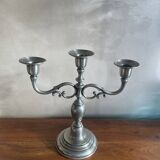 Pewter candle holder