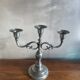 Pewter candle holder