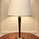 Art Deco table lamp "Mazda" – Faux wood & brass – 1930s