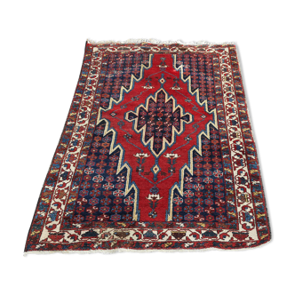 Antique handmade wool carpet, Mazlagan Iran 194 cm