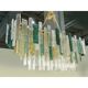 Monumental Rectangular Strip Listelli Murano Glass Chandelier by Simoeng