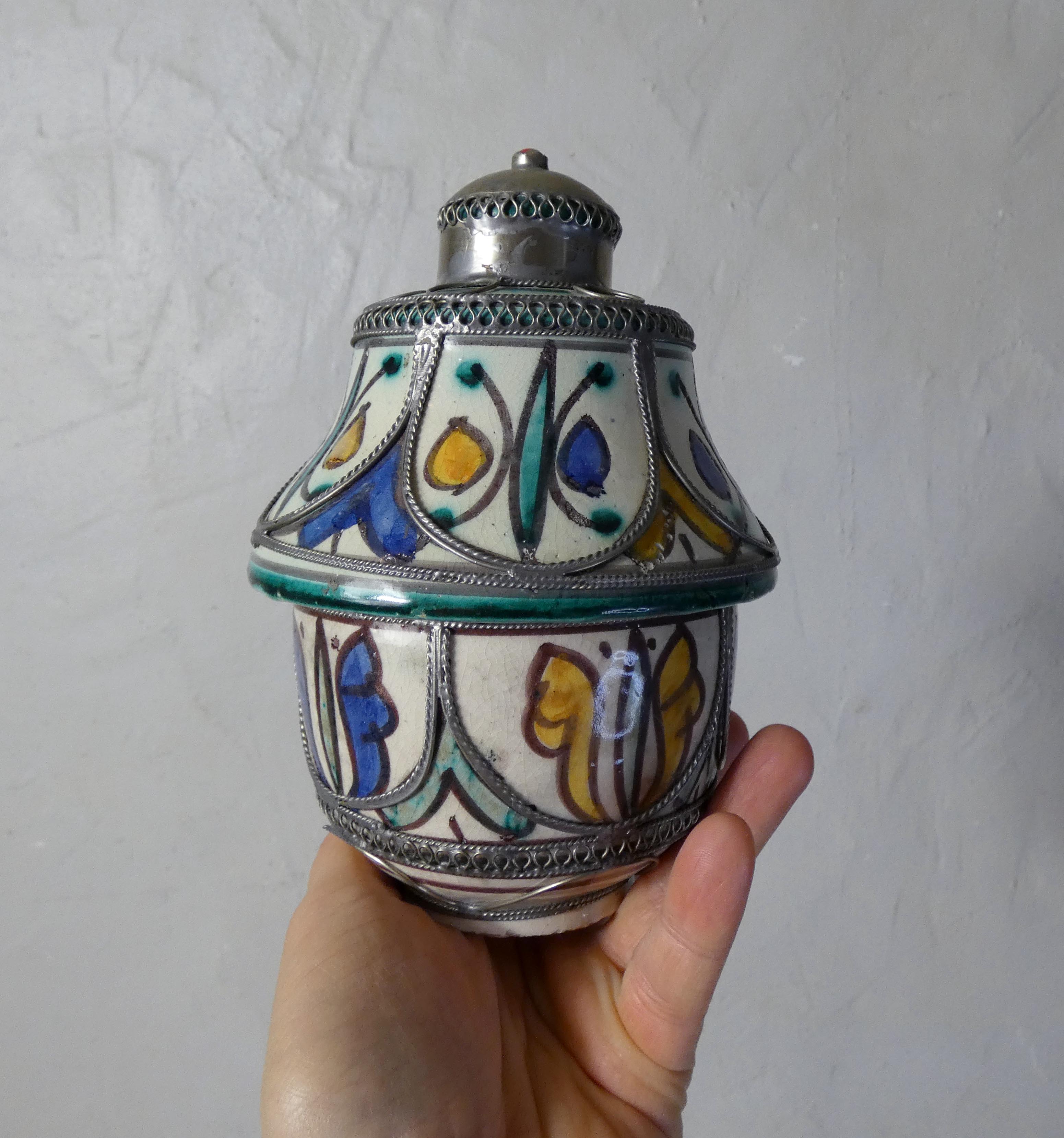 Ancient ethnic berber ceramics morocco filigree