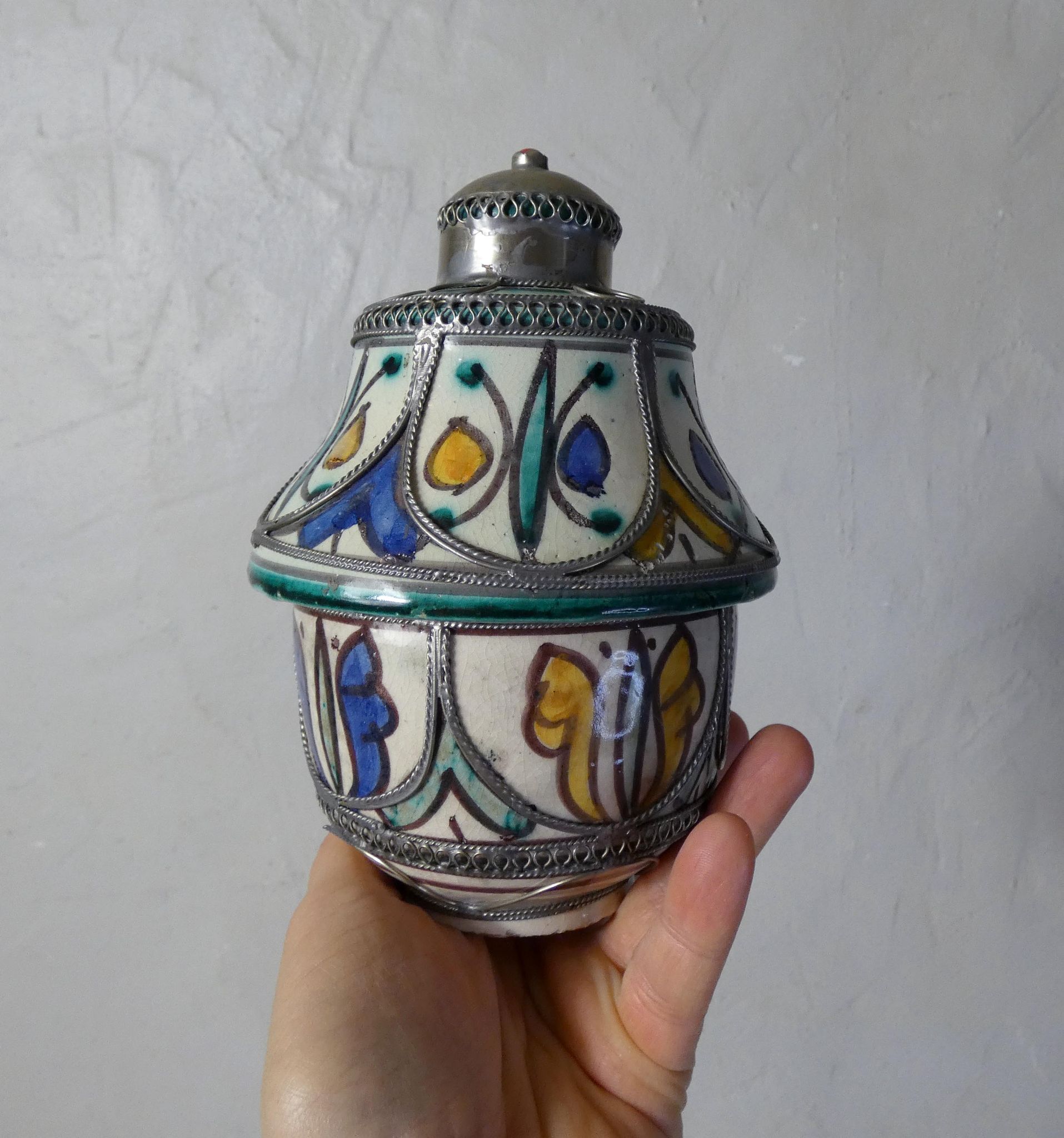 Ancient ethnic berber ceramics morocco filigree