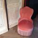 Pink velvet toad chair