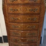 Louis XV style rosewood chest of drawers