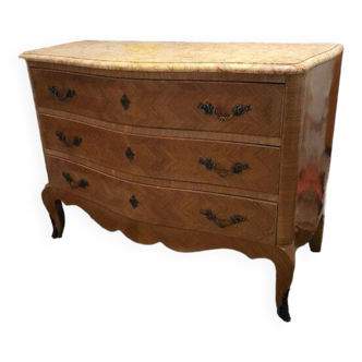 Louis XVI style chest of drawers - Marble and pretty wood