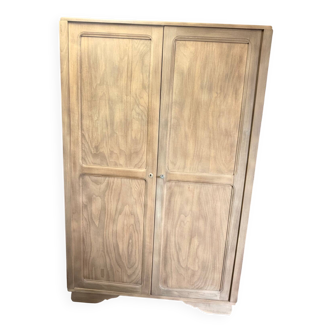 Parisian Art Deco wardrobe in natural wood
