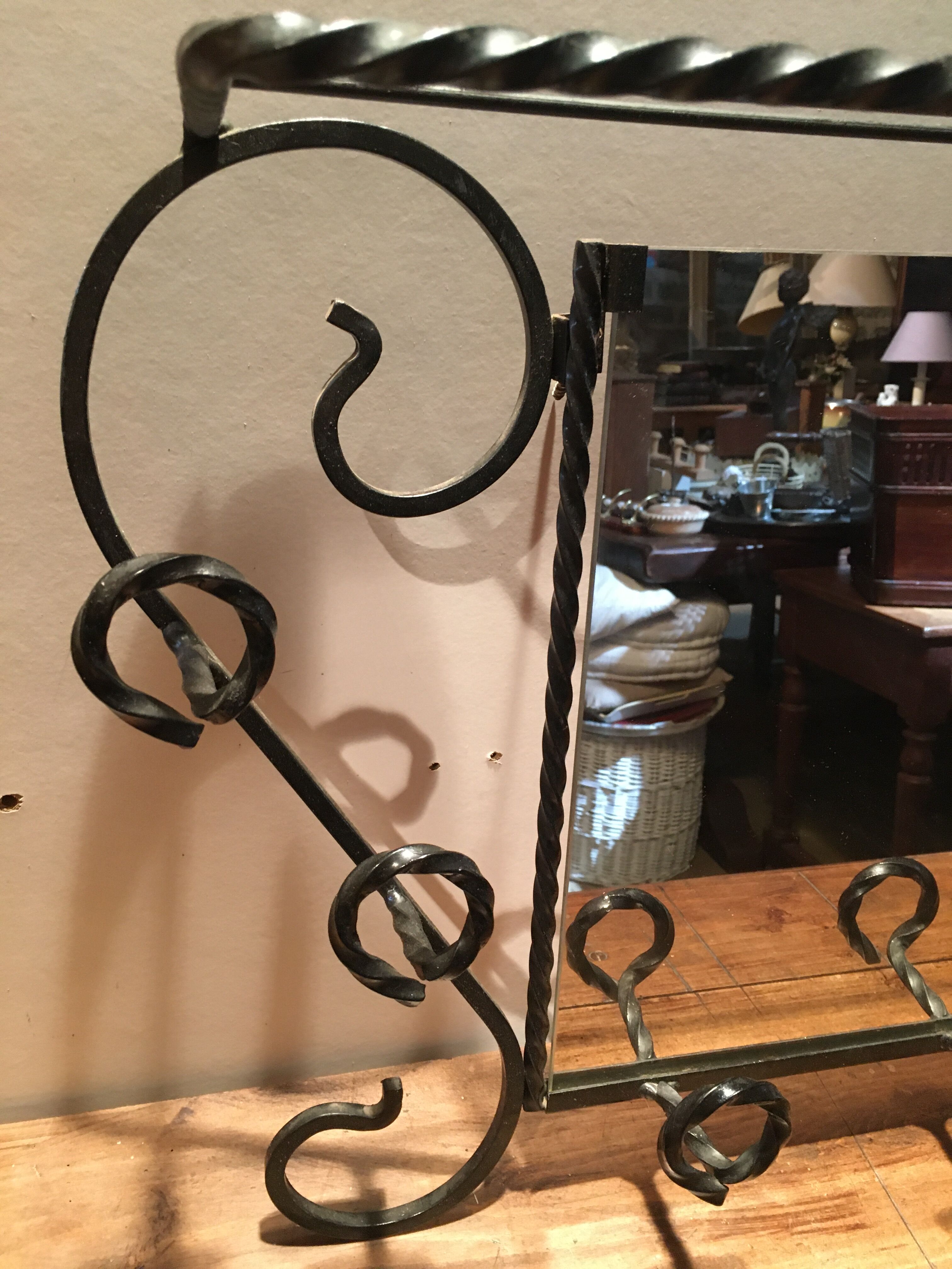 Metal coat/hat and mirror