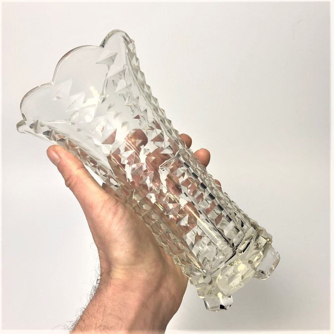 Ancient 19th-XXth cut crystal vase