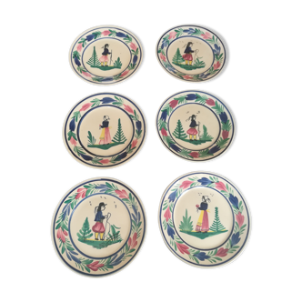 Quimper's tradition scalloped flat plates