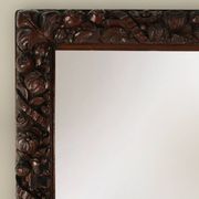 Rare large Antique Baroque or Rococo style hand carved oak mirror, France c