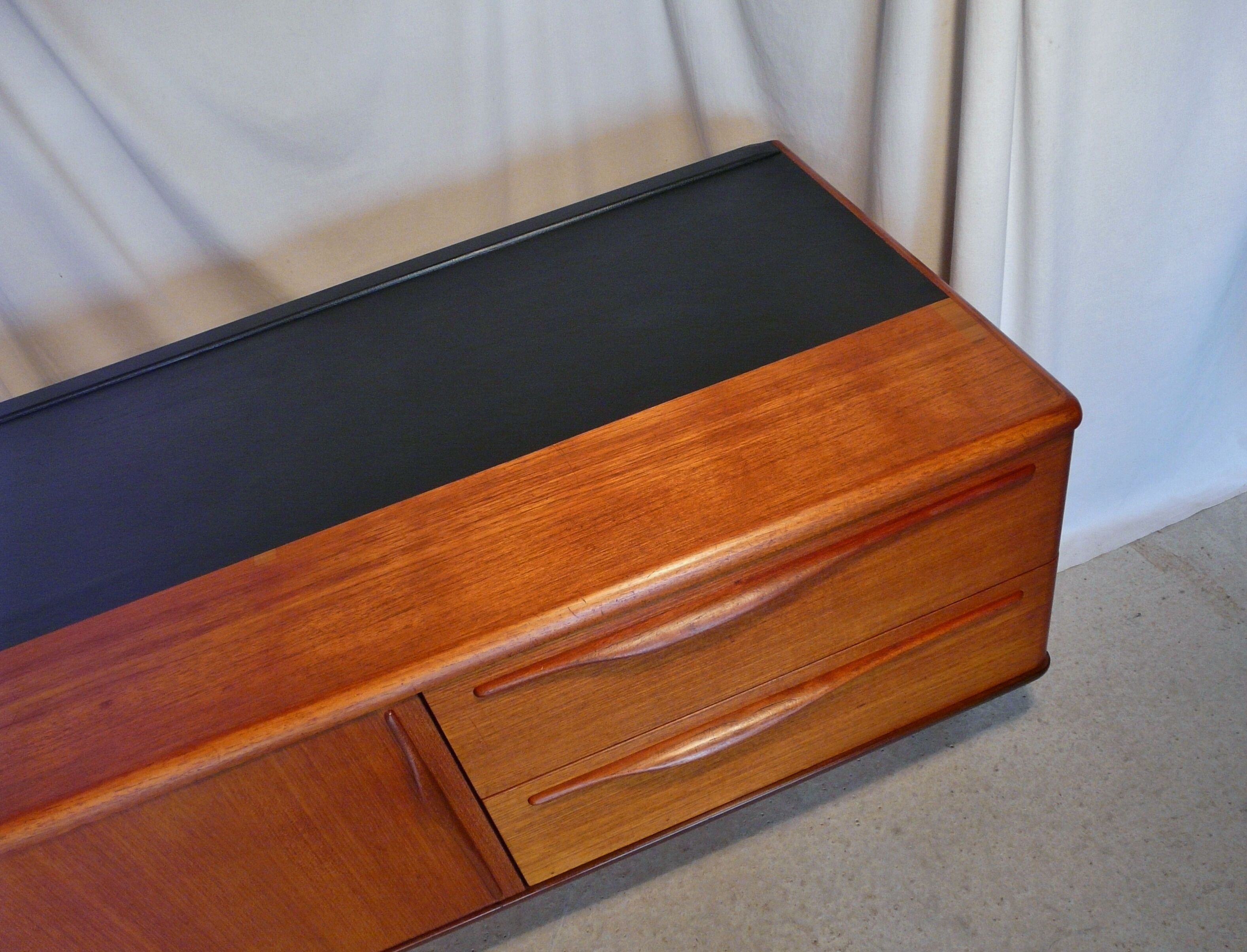 Scandinavian vintage low teak enfilade