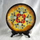 Decorative plate with ermine and stylized gorse patterns - Louis Nédellec - 60s / 70s