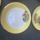 Coffee service or tea in vintage yellow and white porcelain