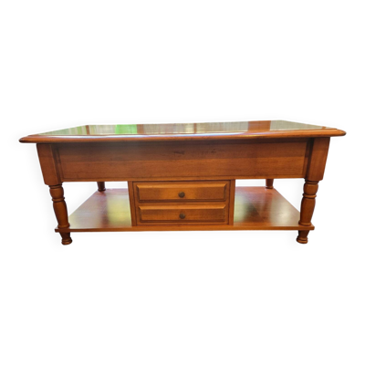 Table basse cocktail en merisier