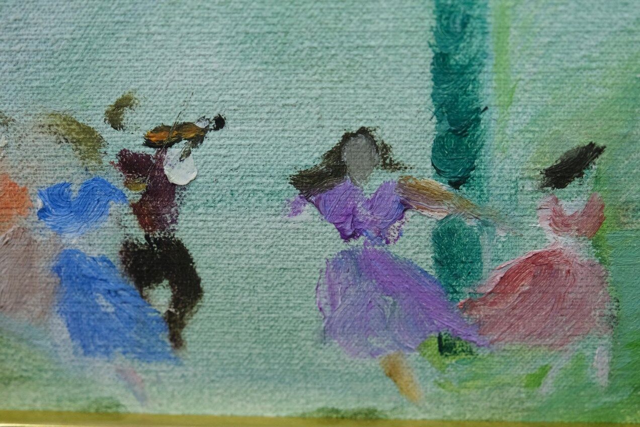 Olle Lindgren ( 1930-2018), Swedish Expressionist Painting, Oil on Canvas, 1976, Framed