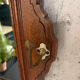 Antique oak carved coat stand, mirror and umbrella stand — late 19th century