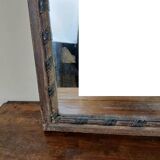 Ancien miroir de boiserie époque Napoléon III en bois a double patine