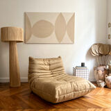 Minimalist bahia floor lamp raffia