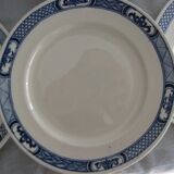 Set of 6 flat plates 1900 Faience K&G Luneville Yvetot L2
