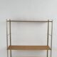 Etagère String en bois et métal doré 1960