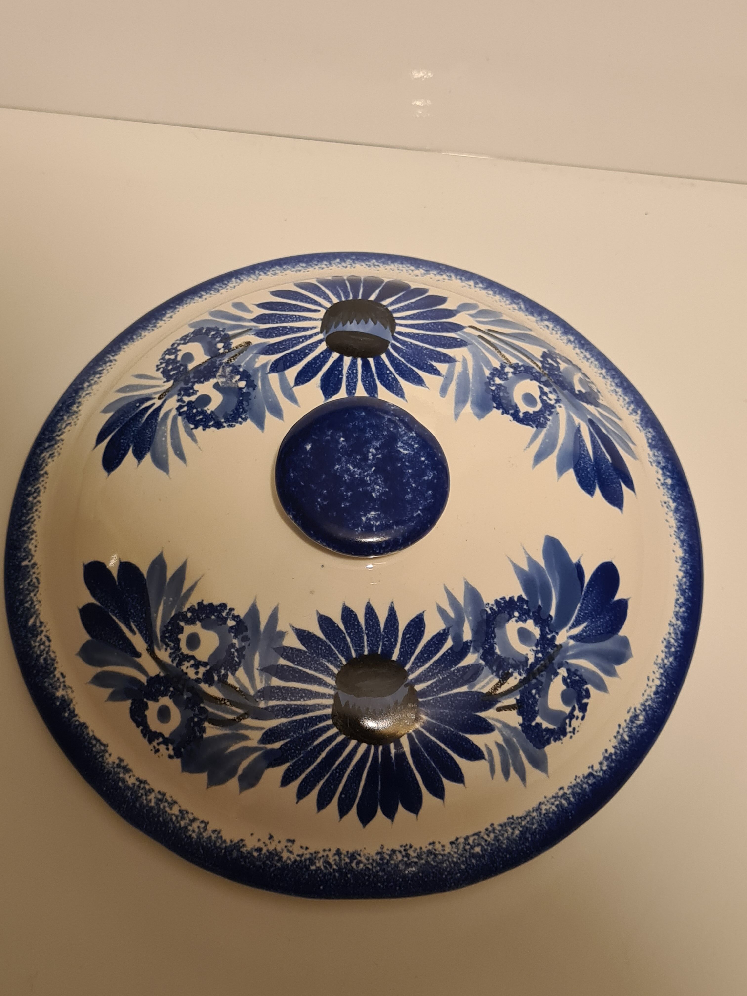 Panêlon Faience Henriot Quimper Floral Décor