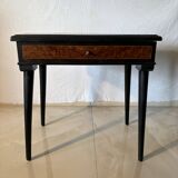 Coiffeuse ancienne style Napoléon III – Bois noirci et loupe de noyer