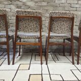 Set of 4 vintage Scandinavian teak chairs from the 1960s.