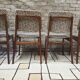 Suite de 4 chaises scandinaves vintage en teck années  1960
