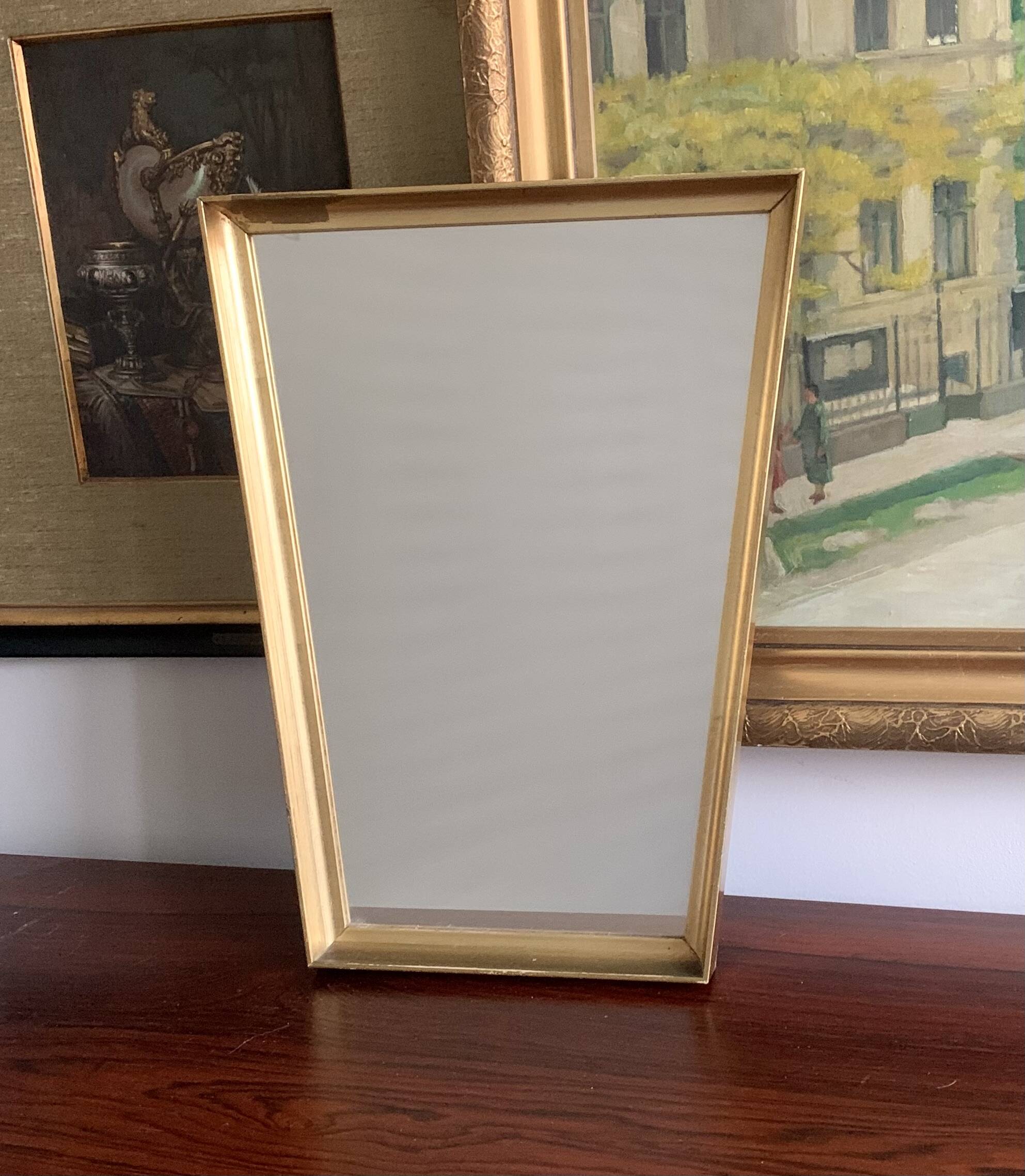 Vintage Wall Mirror in Trapezoid Shape
