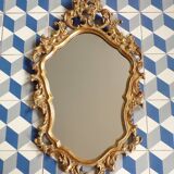 Louis XV style gilded wood mirror 45x80cm