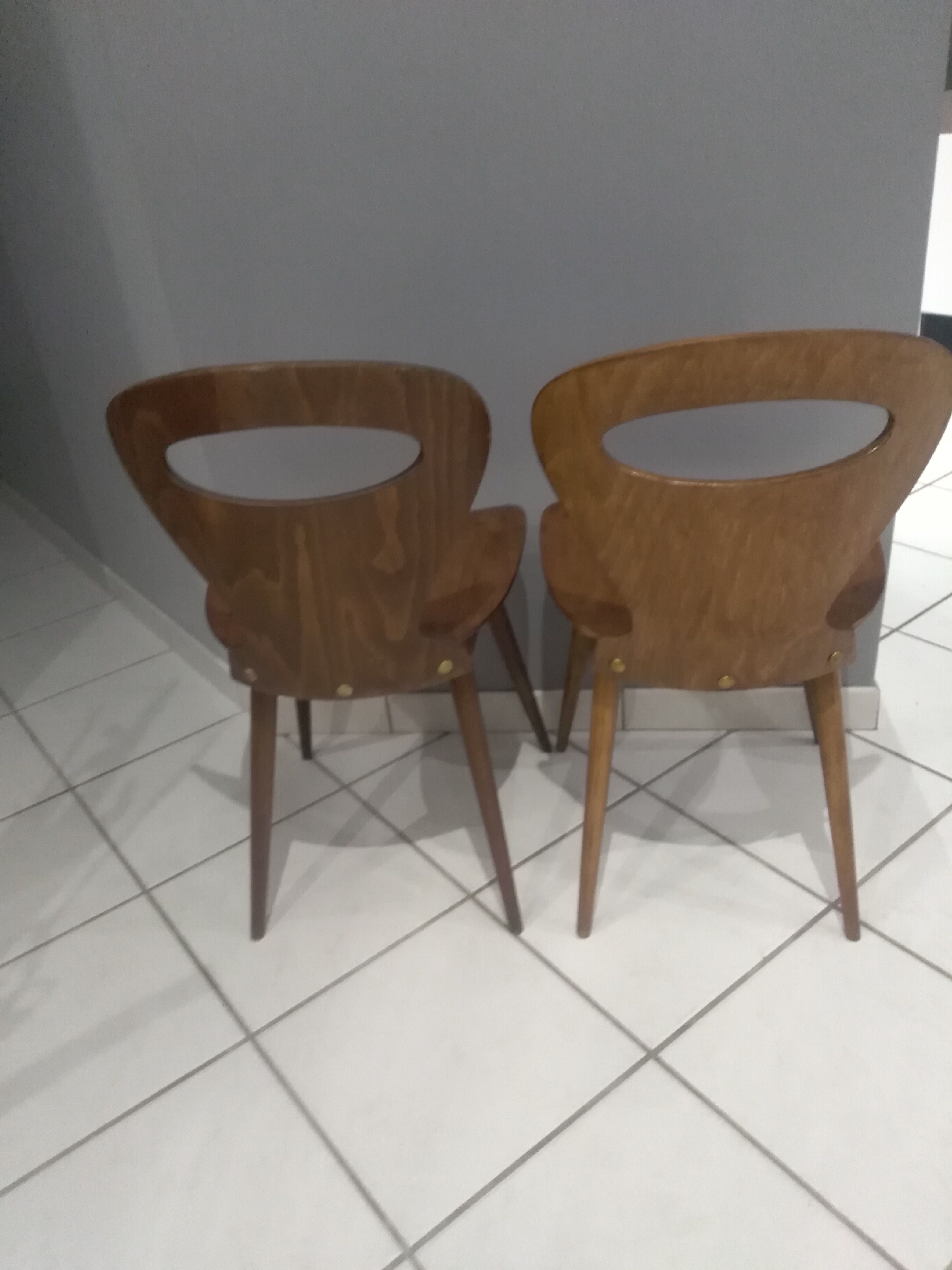 Pair of bistrot chairs Baumann Ant, 1960
