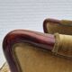 1950s, Danish highback armchair, original upholstery, green velour.