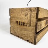 Caisse à claire-voie et à anse rétro