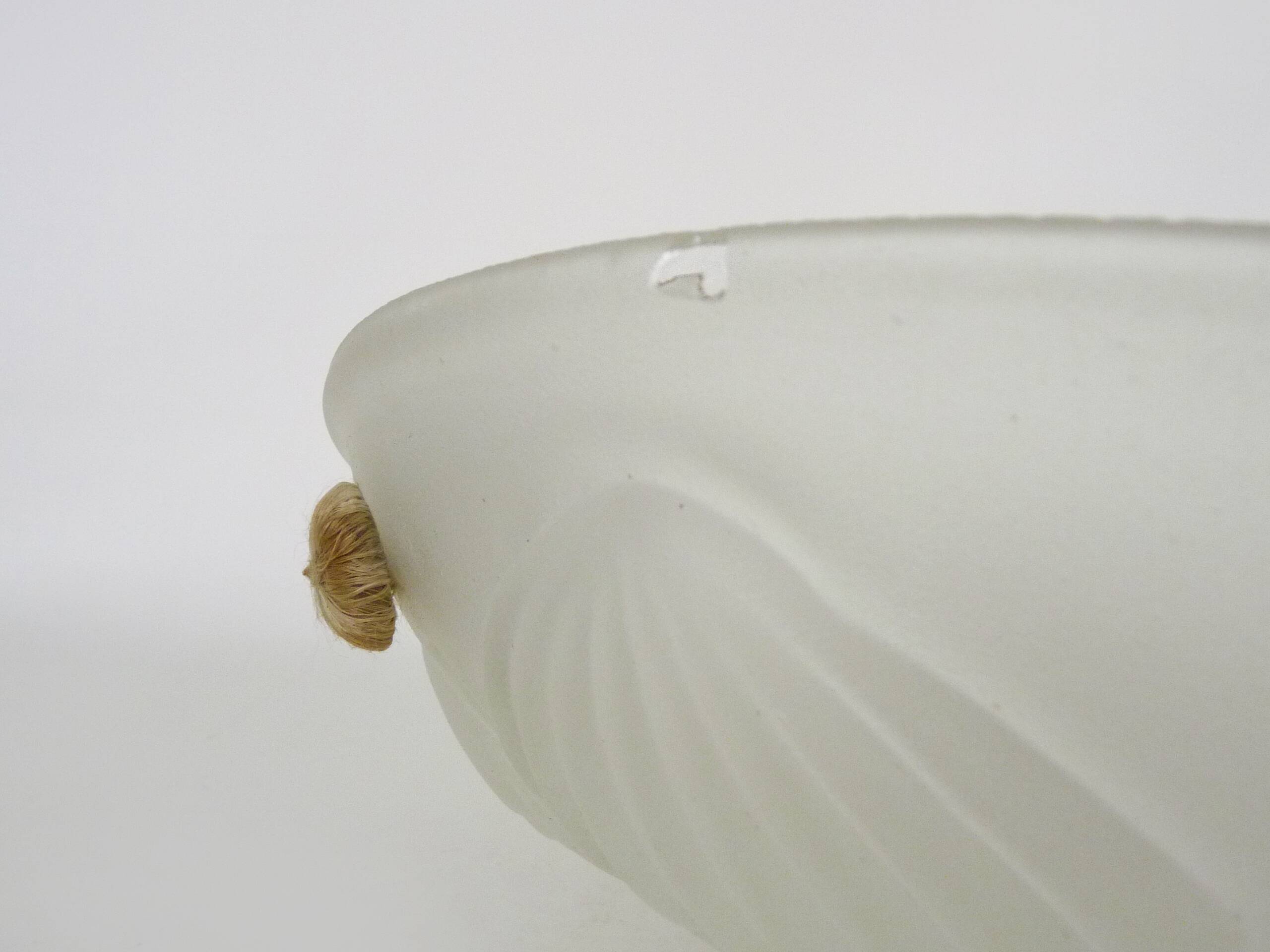 Art Deco washbasin pendant light 1 light in glass with geometric patterns