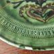 Green earth dish with a pattern from the manufacture Saint Jorioz Annecy