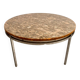 Old Italian design marble effect resin coffee table from the 70s