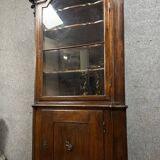 Biedermeier period corner bookcase in mahogany circa 1820