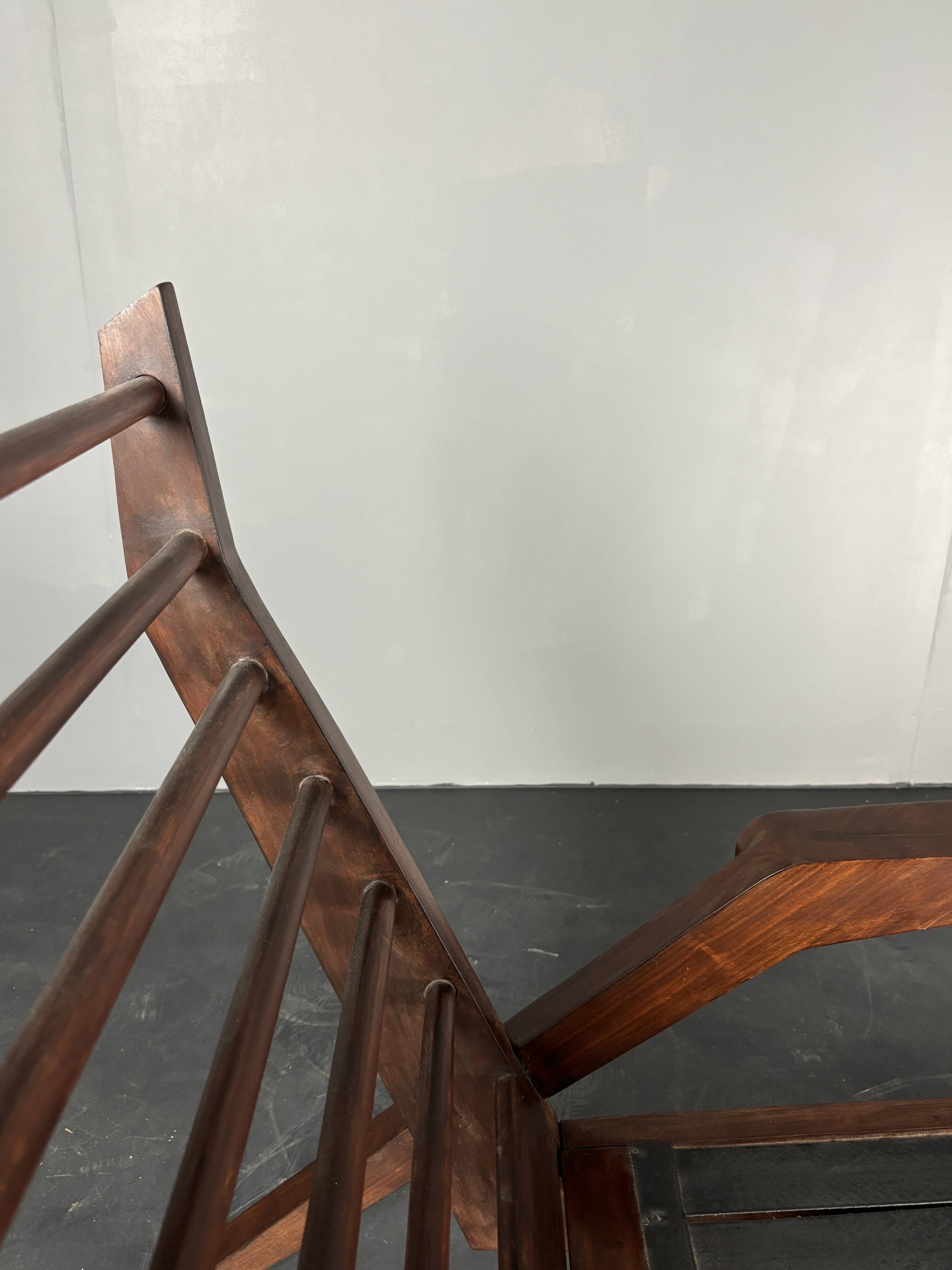 Midcentury Brazilian modernist lounge easy chair by Acacia Gil Borsoi,1950s