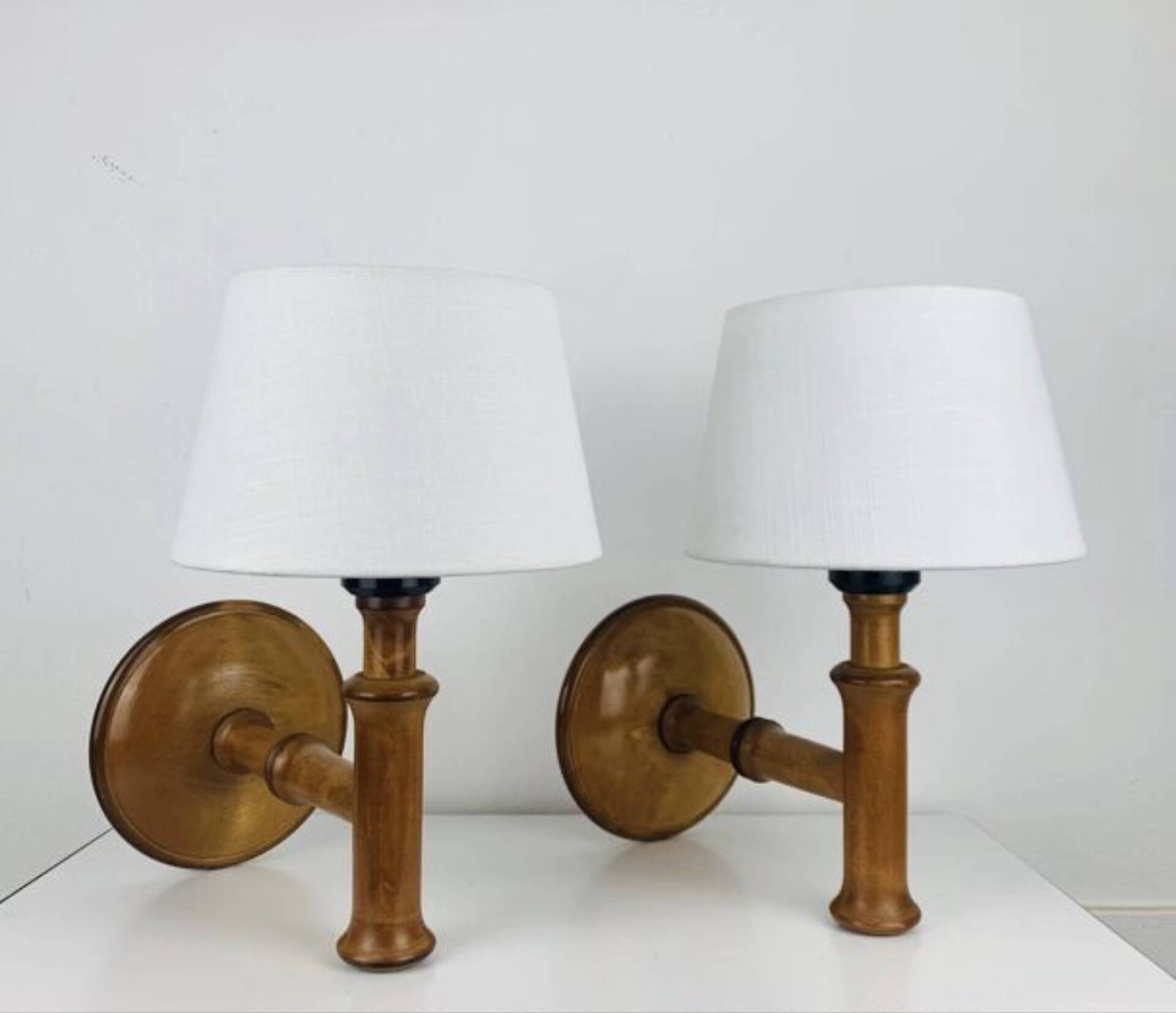 Pair of Scandinavian wall lights from the 1960s.