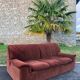 Canape cinna modele kirk velours marron 1970 vintage