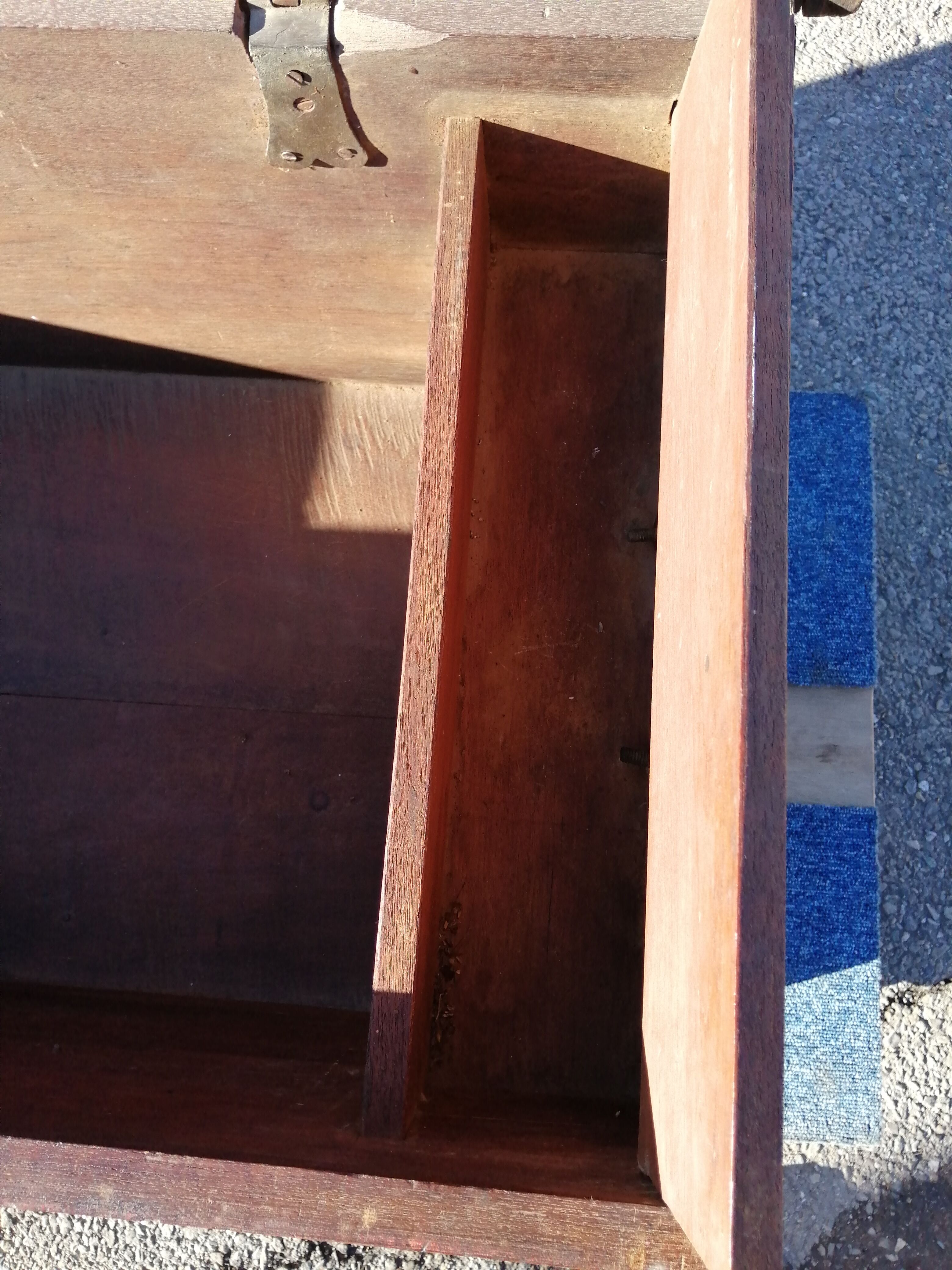 Oriental wedding chest in solid wood