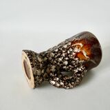 Fat Lava brown ceramic pitcher from the 70s