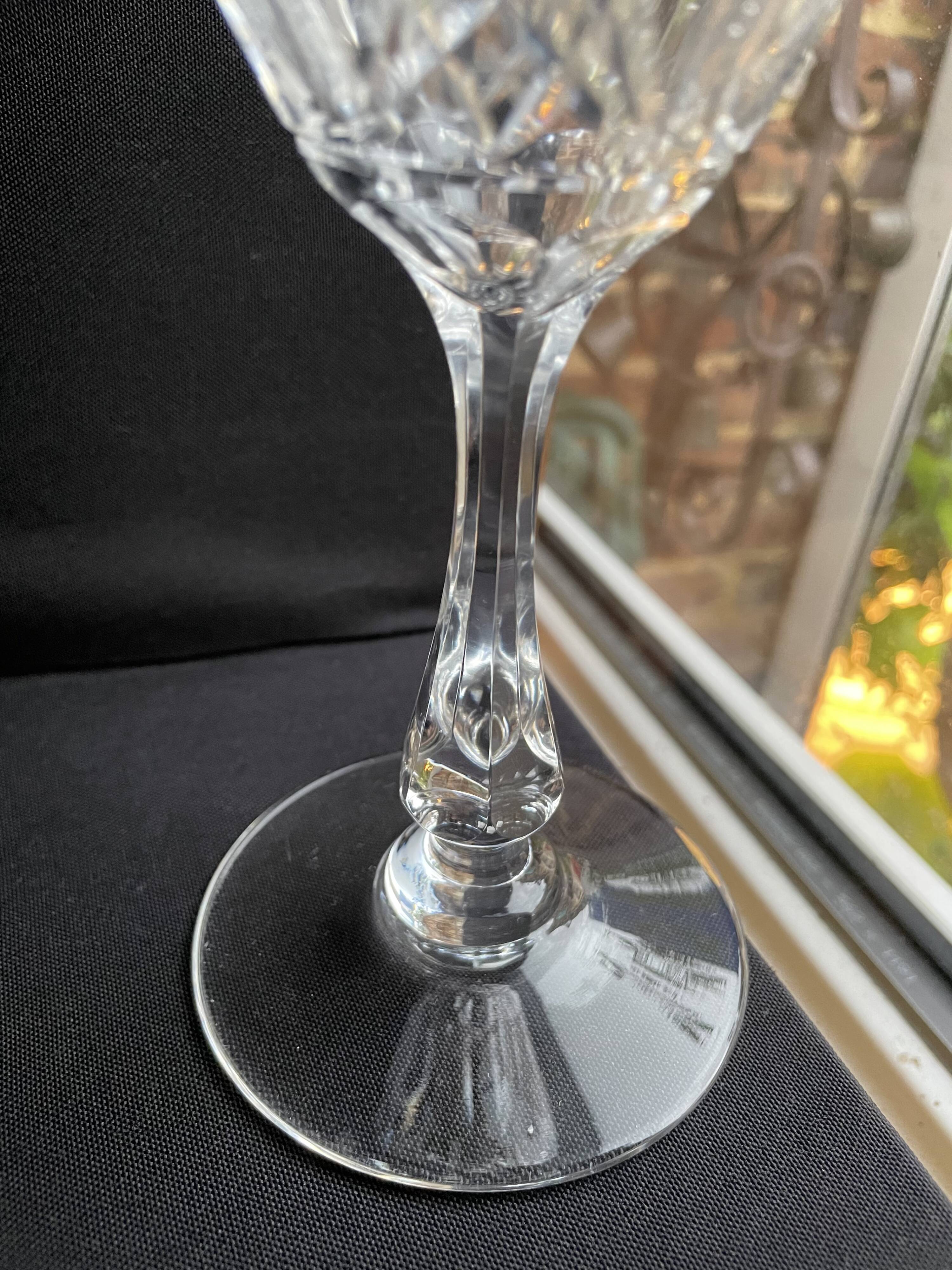 4 Large cut crystal glasses